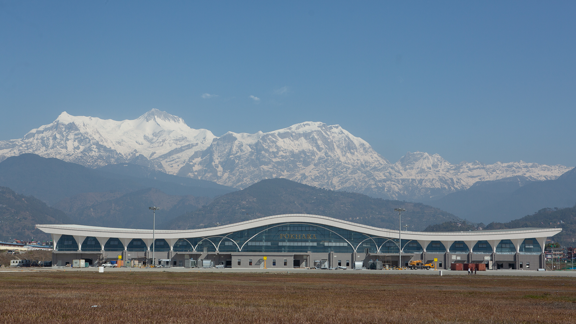 पोखराको निर्माणाधिन अन्तर्राष्ट्रिय विमानस्थल। तस्बिरः युवराज श्रेष्ठ/सेतोपाटी